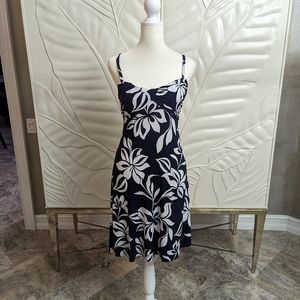 Tommy Bahama Dress XXS Navy Blue and White